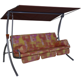 Angerer Hollywoodschaukel Comfort Riva – 3-Sitzer Gartenschaukel Mit Liegefunktion, Grau, 210 Cm Breit