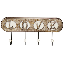 Holzgarderobe, mit 4 Haken, Holz Holzgarderobe, mit 4 Haken, Holz