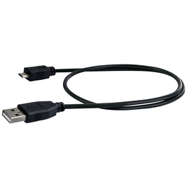 Kabel, 1x USB 2.0 A / 1x USB Micro B, Schwarz, 0,5 m
