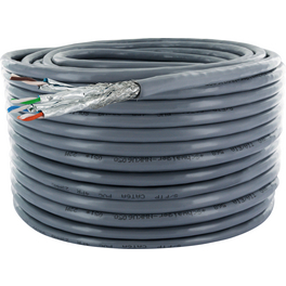 Kabel, S/FTP-Inst.-kabel CAT6a unkonfektioniert 50 m, grau