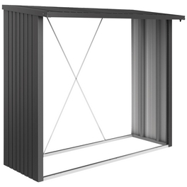 Kaminholzlager »WoodStock 230«, BxHxL: 229 x 199 x 102 cm, dunkelgrau-metallic