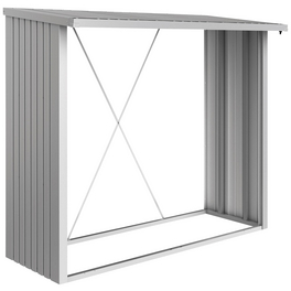 Kaminholzlager »WoodStock 230«, BxHxL: 229 x 199 x 102 cm, silber-metallic