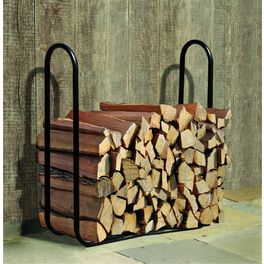 Kaminholzregal, BxHxL: 122 x 104 x 25 cm, schwarz
