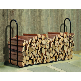 Kaminholzregal, BxHxL: 244 x 99 x 25 cm, schwarz