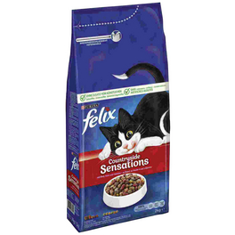 Katzentrockenfutter »Felix dry Sensations«, Rind, 2 kg