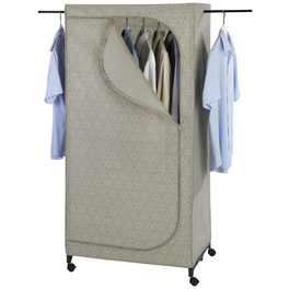 Kleiderschrank, BxHxL: 75 x 160 x 50 cm, Polypropylen/Stahl, taupe/mehrfarbig Kleiderschrank, BxHxL: 75 x 160 x 50 cm, Polypropylen/Stahl, taupe/mehrfarbig