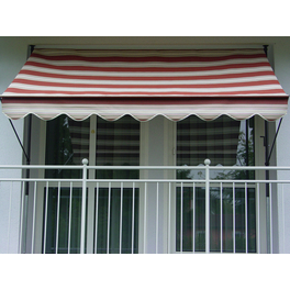 Klemmmarkise, BxT: 150x150 cm, rot/beige gestreift Klemmmarkise, BxT: 150x150 cm, rot/beige gestreift