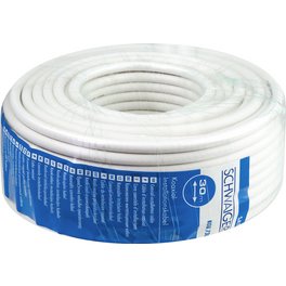 Koaxialkabel, 30 m 90 dB Ring weiss