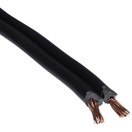 Lautsprecherkabel, 2x 0,75 mm², 10 m, Schwarz