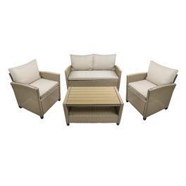 Loungeset »Madeira III«, 4 Sitzplätze, Stahl/Polywood