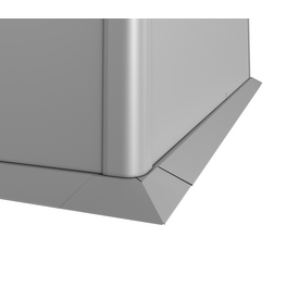 Mähkante, feuerverzinkt/Polyamid-einbrennlackiertes Stahlblech, silber-metallic Mähkante, feuerverzinkt/Polyamid-einbrennlackiertes Stahlblech, silber-metallic