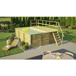 Massivholzpool »595«, grün/braun, BxHxL: 315 x 116 x 500 cm Massivholzpool »595«, grün/braun, BxHxL: 315 x 116 x 500 cm