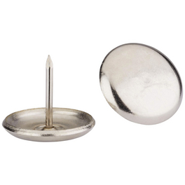 Metallgleiter, rund, mit Nagel, silberfarben, Ø 25 x 23 mm