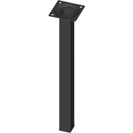 Möbelfuß, Vierkantfuß 25x25 mm, Höhe: 300 mm, schwarz Möbelfuß, Vierkantfuß 25x25 mm, Höhe: 300 mm, schwarz