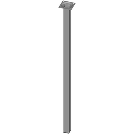 Möbelfuß, Vierkantfuß 25x25 mm, Höhe: 700 mm, weißaluminium Möbelfuß, Vierkantfuß 25x25 mm, Höhe: 700 mm, weißaluminium