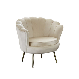 Muschelsessel, Höhe: 78 cm, beige/goldfarben Muschelsessel, Höhe: 78 cm, beige/goldfarben