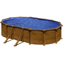 Ovalpool, Holzoptik, BxHxL: 300 x 132 x 500 cm Ovalpool, Holzoptik, BxHxL: 300 x 132 x 500 cm