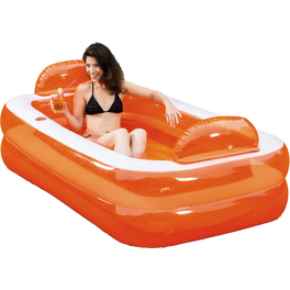 Pool orange/weiß, BxLxH: 122 x 195 x 50 cm