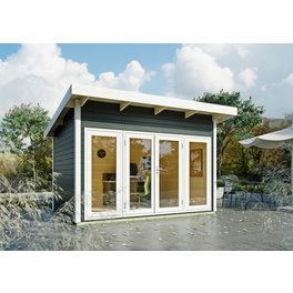 WEKA Gartenhaus »Komfort Designhaus 213 Plus Gr.2 B«, BxT: 645 x 339 cm  (Aufstellmaße), Flachdach