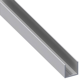 Quadrat-U-Profil, Aluminium, BxHxL: 23,5 mm x 23,5 mm x 2500 mm
