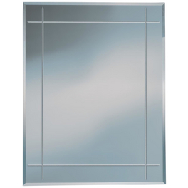 Rillenschliffspiegel »Karo«, eckig, BxH: 55 x 70 cm, silberfarben