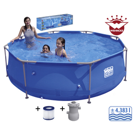 Rundpool, blau, ØxH: 300 x 76 cm Rundpool, blau, ØxH: 300 x 76 cm