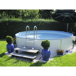 Rundpool, weiß, ØxH: 350 x 120 cm