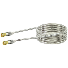 SAT-Anschlusskabel, 3 m, 75 Ohm, 90 db, Weiß