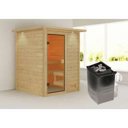 Sauna »Sandra«, inkl. Saunaofen mit integrierter Steuerung, für 4 Personen Sauna »Sandra«, inkl. Saunaofen mit integrierter Steuerung, für 4 Personen