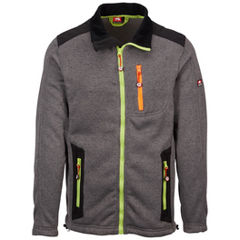 Softshell-Strickfleecejacke »ULTRA«, schwarz/grau, Polyester/Elastan, Gr. S