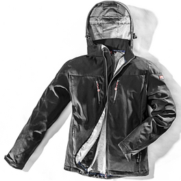 Softshelljacke, schwarz, Polyester/Elastan, Gr. XXXL