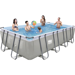 Stahlrahmen-Pool grau, BxLxH: 274 x 549 x 122 cm Stahlrahmen-Pool grau, BxLxH: 274 x 549 x 122 cm