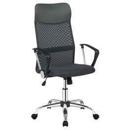 Stuhl, Höhe: 111 cm, grau/chromfarben/schwarz
