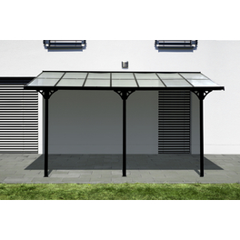 Terrassendach »Bruce«, Breite: 435 cm, Dach: Polycarbonat (PC), schwarz