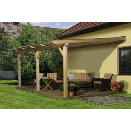 Terrassenüberdachung »672 Gr.2«, Breite: 444 cm, Dach: Kunststoff, natur Terrassenüberdachung »672 Gr.2«, Breite: 444 cm, Dach: Kunststoff, natur
