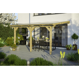 Terrassenüberdachung »Andria«, Breite: 434 cm, Dach: Polycarbonat (PC), natur Terrassenüberdachung »Andria«, Breite: 434 cm, Dach: Polycarbonat (PC), natur