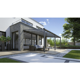 Terrassenüberdachung »Compact Line«, Breite: 604 cm, Dach: Polycarbonat (PC), anthrazitgrau Terrassenüberdachung »Compact Line«, Breite: 604 cm, Dach: Polycarbonat (PC), anthrazitgrau