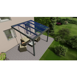 Terrassenüberdachung »Easy Edition«, Breite: 300 cm, Dach: Glas, anthrazitgrau