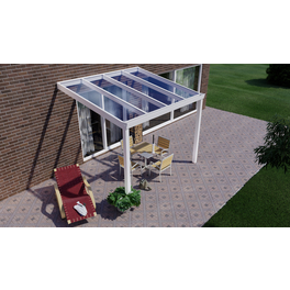 Terrassenüberdachung »Easy Edition«, Breite: 300 cm, Dach: Glas, verkehrsweiß