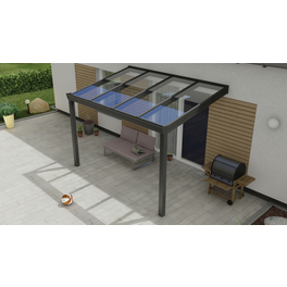 Terrassenüberdachung »Expert«, BxT: 300 x 200 cm, grau / RAL9007, Glasdach