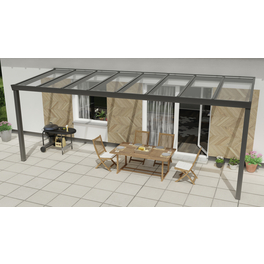 Terrassenüberdachung »Expert«, BxT: 300 x 300 cm, anthrazit / RAL7016, Glasdach