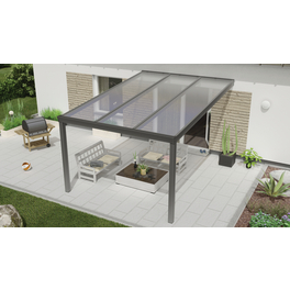 Terrassenüberdachung »Expert«, BxT: 300 x 400 cm, grau / RAL9007