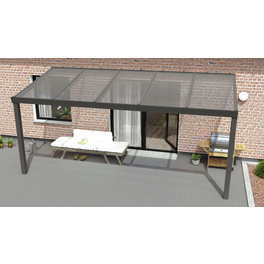 Terrassenüberdachung »Expert«, BxT: 500 x 200 cm, grau / RAL9007