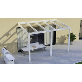Terrassenüberdachung »Legend«, BxT: 400 x 200 cm, weiß / RAL9016, Glasdach Terrassenüberdachung »Legend«, BxT: 400 x 200 cm, weiß / RAL9016, Glasdach