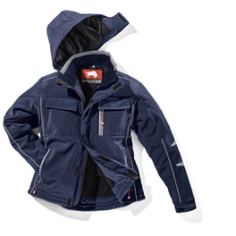 Thermo-Softshelljacke, marine, Polyester/Elastan, Gr. L