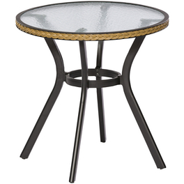 Tisch, ØxH: 72 x 73 cm, Tischplatte: Sicherheitsglas Tisch, ØxH: 72 x 73 cm, Tischplatte: Sicherheitsglas