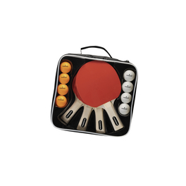 Tischtennis-Set, 4 Schläger/8 Bälle/Tasche, Holz