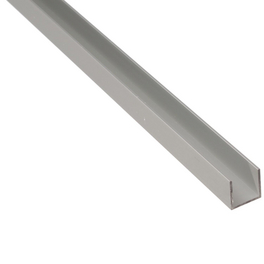 U-Profil, LxBxH: 2000 x 15 x 15 x 1,5 mm, silberfarben