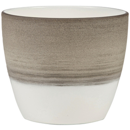Übertopf, Breite: 11 cm, taupe/creme/beige, Keramik Übertopf, Breite: 11 cm, taupe/creme/beige, Keramik