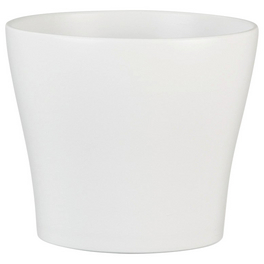Übertopf, Breite: 11 cm, weiß, Keramik Übertopf, Breite: 11 cm, weiß, Keramik